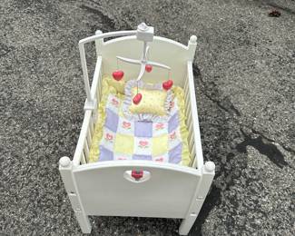 American Girl Bitty Baby Crib and bedding