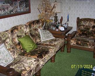 Oak furniture (from Austria) sofa and chair