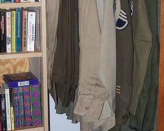 Books and US army uniforms