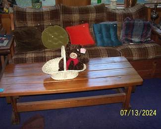 Pine sofa and pine coffee table