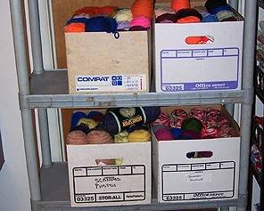 Boxes of yarn