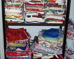 Vintage dish towels and aprons