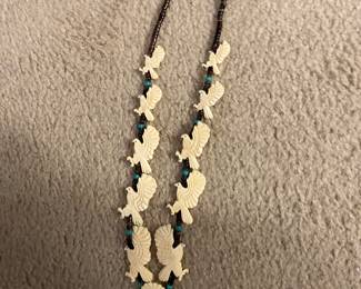 Eagle necklace with Zuni Indian pendant