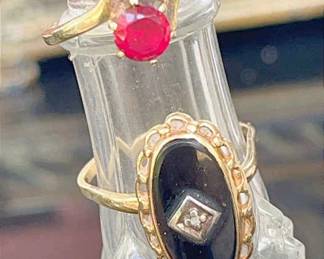 10k Gold Gemstone Rings