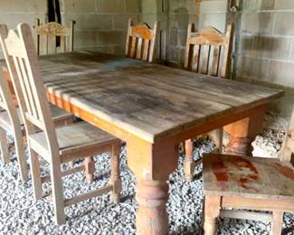 Rustic Farmhouse Table and Chairs