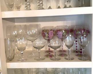 Wine and water glasses