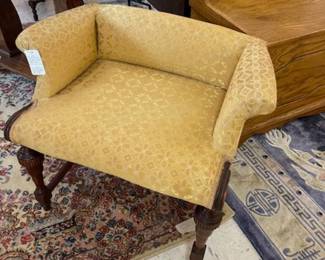 Small upholstered vanity seat