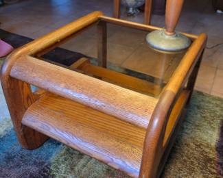Lou Hodges style oversized 2 tier end table