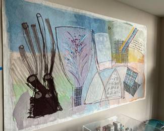 Original Calman Shemi Soft Painting 92"x60"