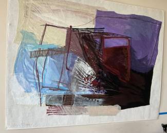 Original Calman Shemi Soft Painting 62"x50"