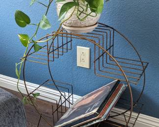 Mid Century Plant Stand/ Record Holder 