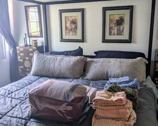 Lots of Sheet Sets & Bedding (most not yet pictured) King, Queen, & Twin