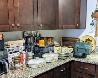 Vintage Indian Summer Casserole Dishes
Vintage Mushroom Plate, Cast Iron Pans, 
Pewter & more..