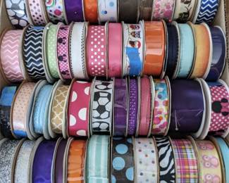 Too much ribbon!! Boxes & Boxes of regular, wired & mesh!