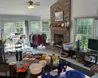 Blue Glass and Kitchen