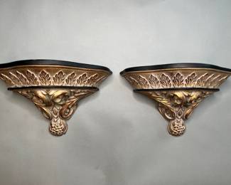Designer Wall Sconces With Acanthus Leaf And Foliate Decoration