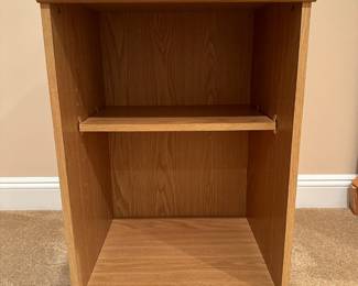 Rolling Side Table And Bookcase
