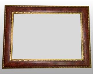Red Painted And Gilt Decorated Designer Mirror