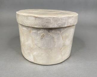 Round Capiz Storage Box