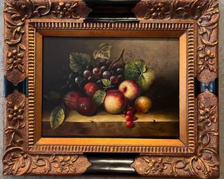 K Mills (American), Still Life Of Fruit, 20th Century