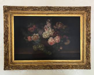 Still Life Of Flowers, Glicee On Canvas