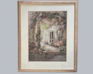 Sunlight Terrace Framed Print By Michel Brevard