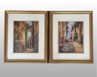 Tuscan Street Art Prints, Matted And Framed (2)