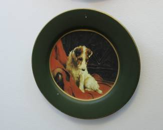 Raymond Waites set of four dog decorative plates, designed for Toyo Trading Co, Made in China, 4/4
