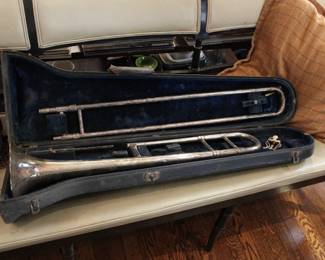 Vintage Reynolds silverplate trombone