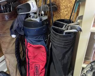 Five sets of vintage golf clubs!