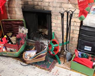 More Christmas decor including tree stand