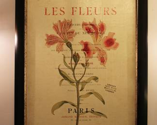 Framed "Les Fleurs" New York Botanical Gardens print