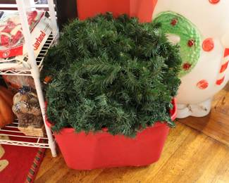 Faux green pine garland