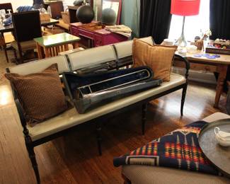 Antique Hitchcock style settee, as shown, 67" long