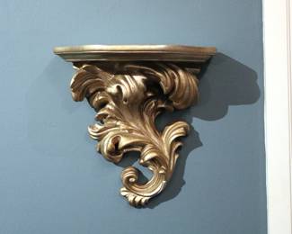 Gilt scrollwork shelf