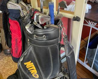 Five sets of vintage golf clubs!