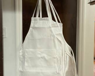 White chef's aprons