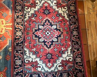 Small oriental throw rug, 3/5
