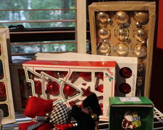 Vintage Christmas glass ball ornaments