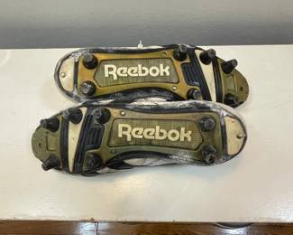 Underside of signed Kevin Butler kicking cleats, both are signed!