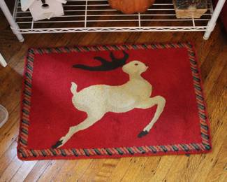 Reindeer Christmas welcome mat