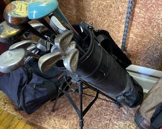 Five sets of vintage golf clubs!