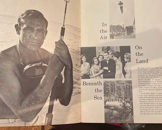 Interior page of Thunderball James Bond vintage movie souvenir program, 1965