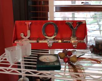 Christmas "JOY" stocking hooks