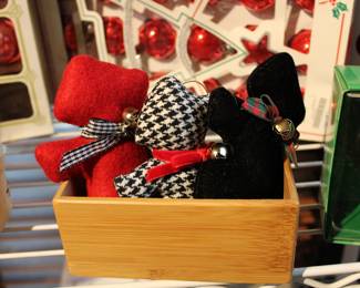 Decorative Christmas Scottie dog plush animals