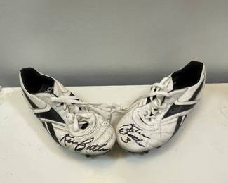 Pair of signed Kevin Butler kicking cleats, both are signed!
