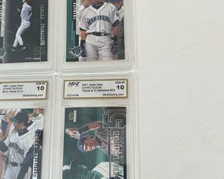 2001 Upper Deck Tribute to #51 series, Ichiro Suzuki, graded Mint 10, 10 cards in total
