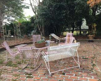 1930s metal wire patio furniture
