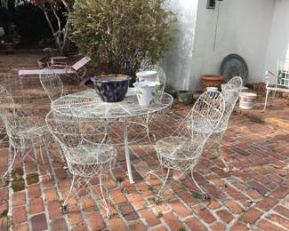 Stunning antique wire patio set