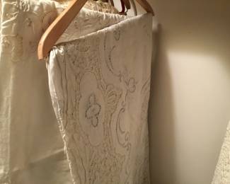 Approximately a thousand pieces of antique hand rendered linens with copious amounts of handmade needlework and lace